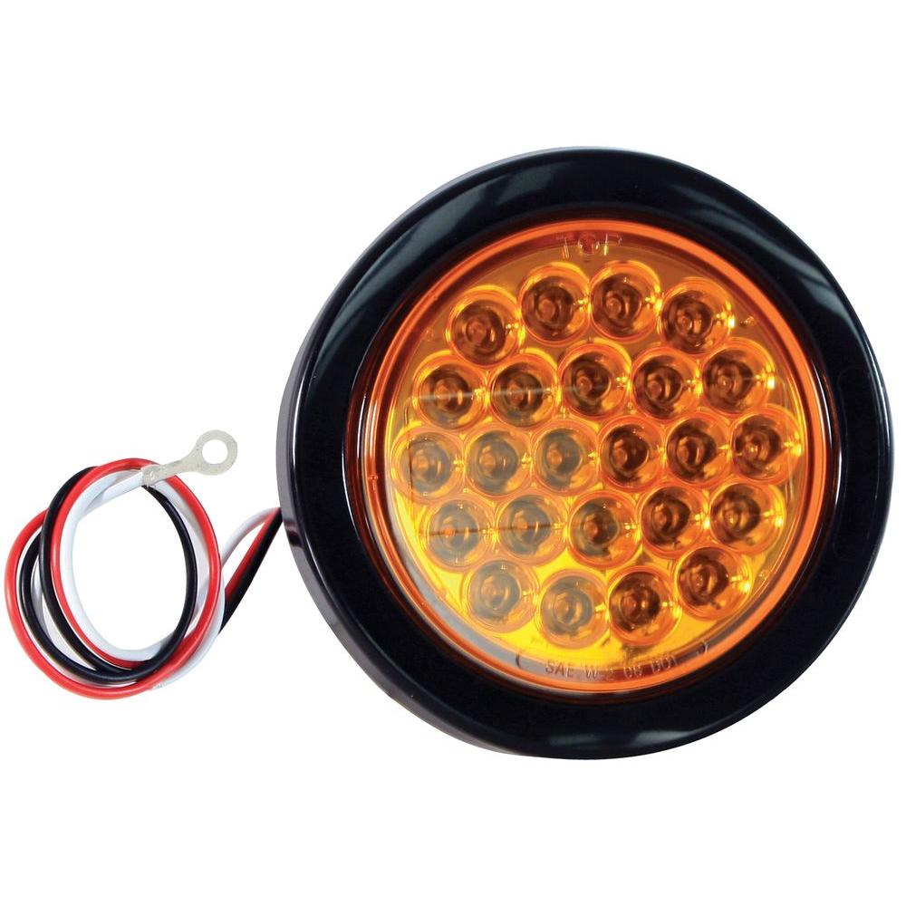 Buyers Products Company LED 4 in. Round Strobe Light, AmberSL40AR The Home Depot
