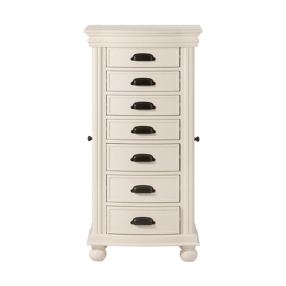 Home Decorators Collection Florence Antique Ivory Jewelry Armoire-9833700460 - The Home Depot