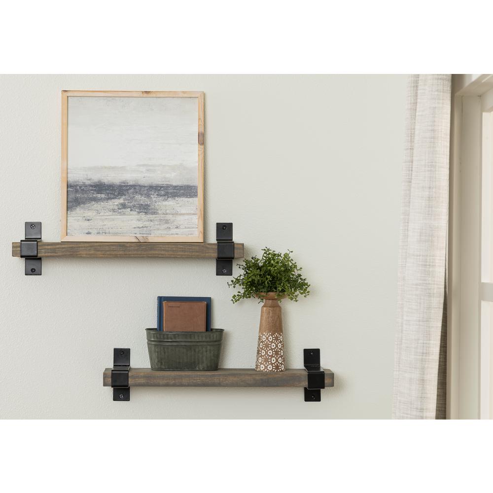 Del Hutson Designs 6 In X 24 Gray Pine Wood Floating