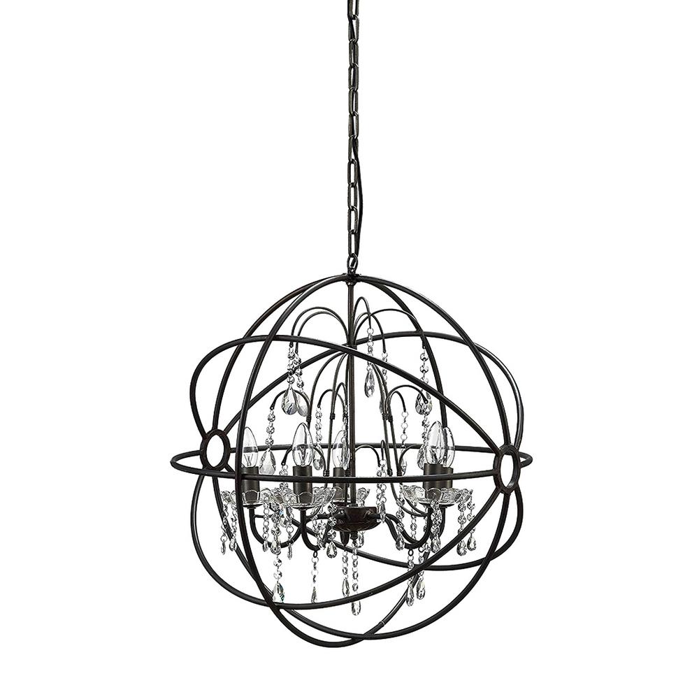 Black Globe Chandeliers Lighting The Home Depot