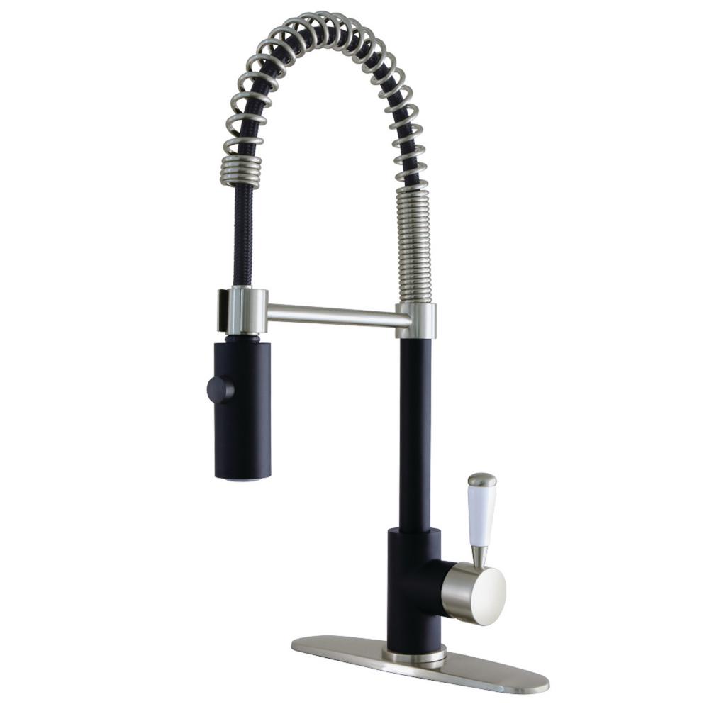 Kingston Brass Paris Single Handle Pull Down Sprayer Kitchen