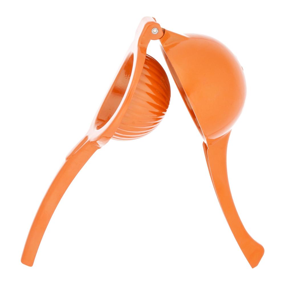 CooknCo Cast Aluminum and Orange Enamel Coated Orange Squeezer