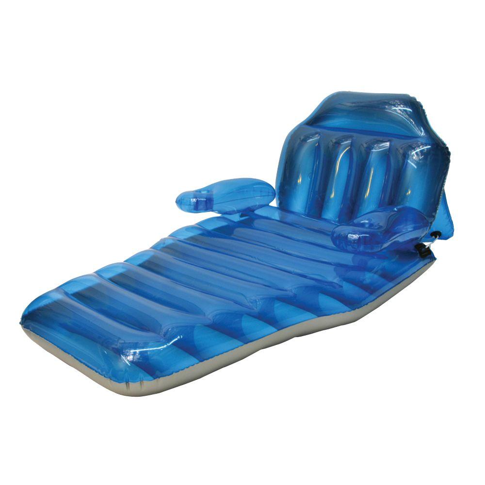 Adjustable Chaise Pool Float Recliner Fun Inflatable Lounge Chair Cup