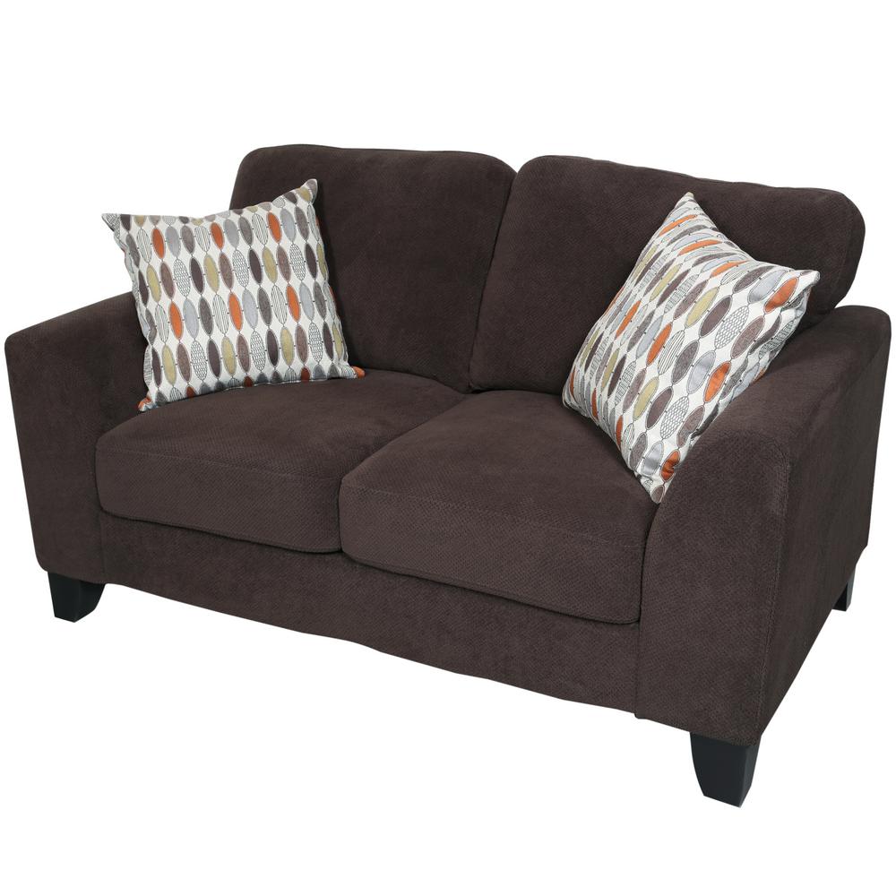 Home Decorators Collection Emma Textured Natural Chenille Loveseat0280700950 The Home Depot