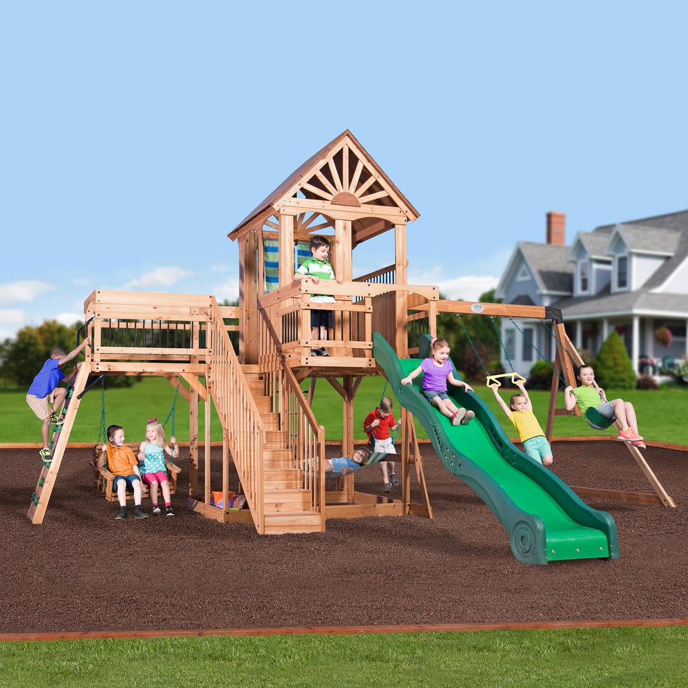 outdoor playset with stairs