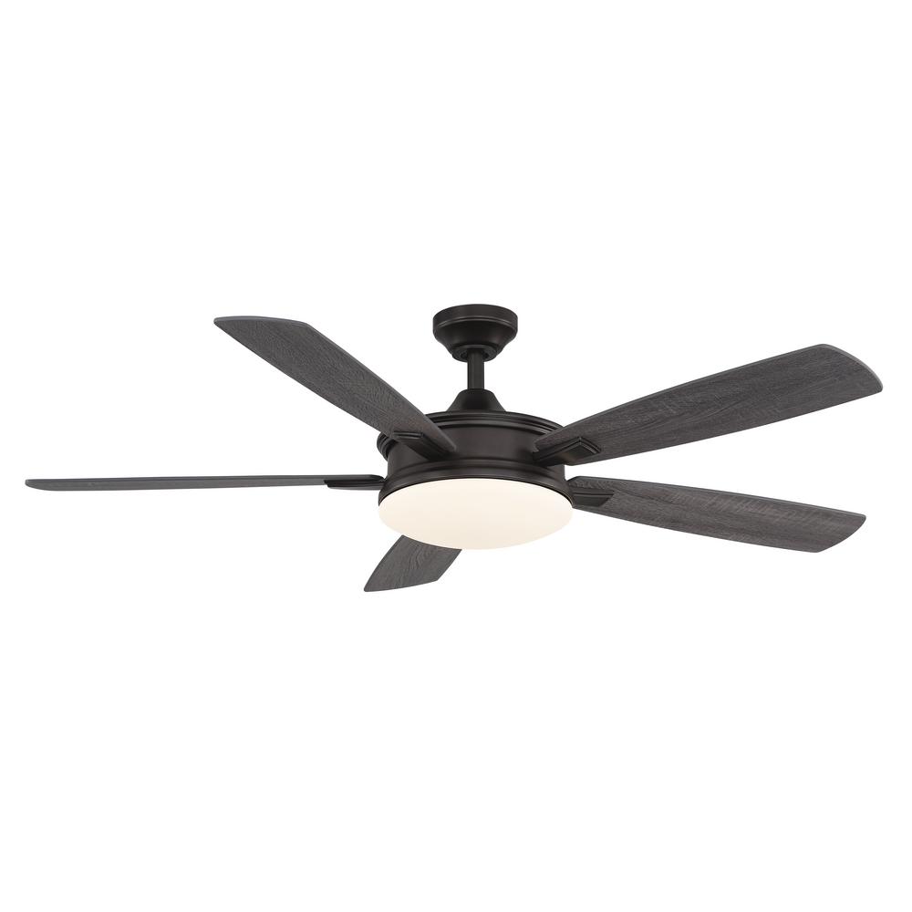 Home Decorators Collection Anselm 54 In Integrated Led Indoor Oil Rubbed Bronze Ceiling Fan With Light Kit And Remote Control