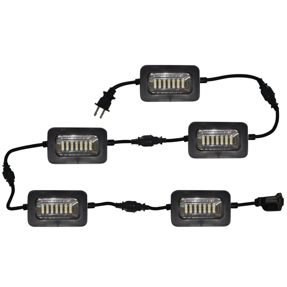 Light Strings Work Lights The Home Depot 2500 Lumen Led String Light With Easy Install Clips