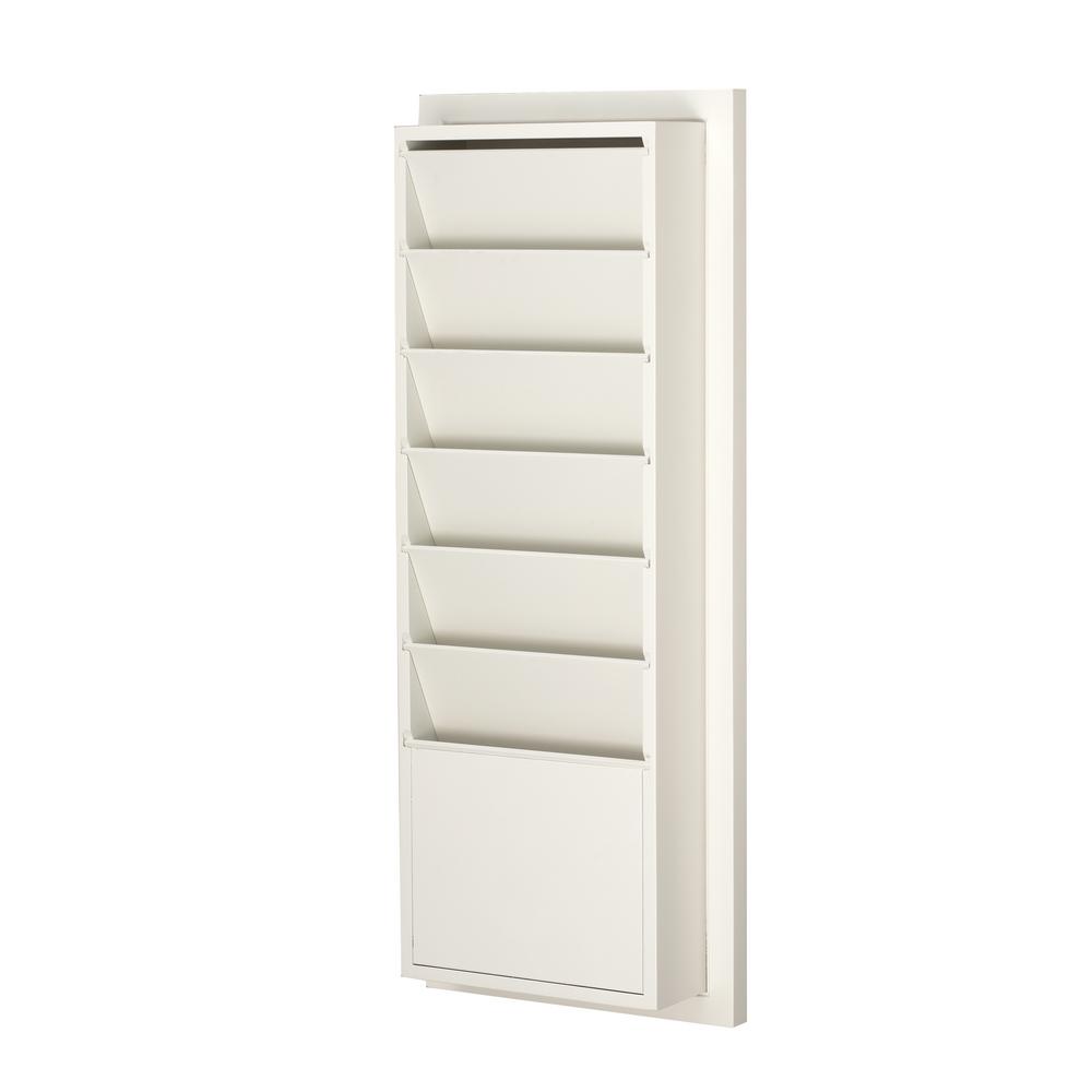 Martha Living Craft E 33 In H X 13 W 6 Slot W 6 Slot Magazine File Storage In Picket Fence