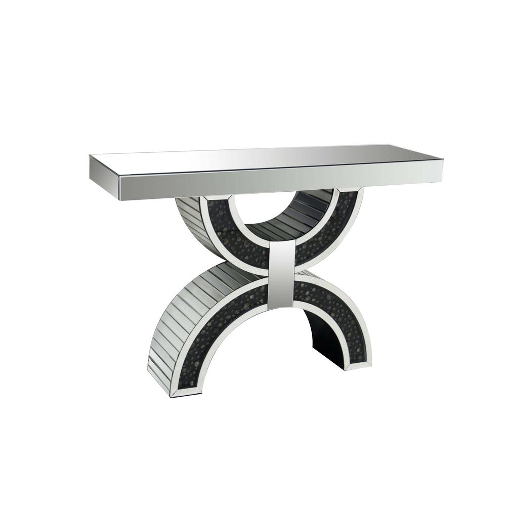Worldwide Nysa Silver and Mirrored Console TableVA90232