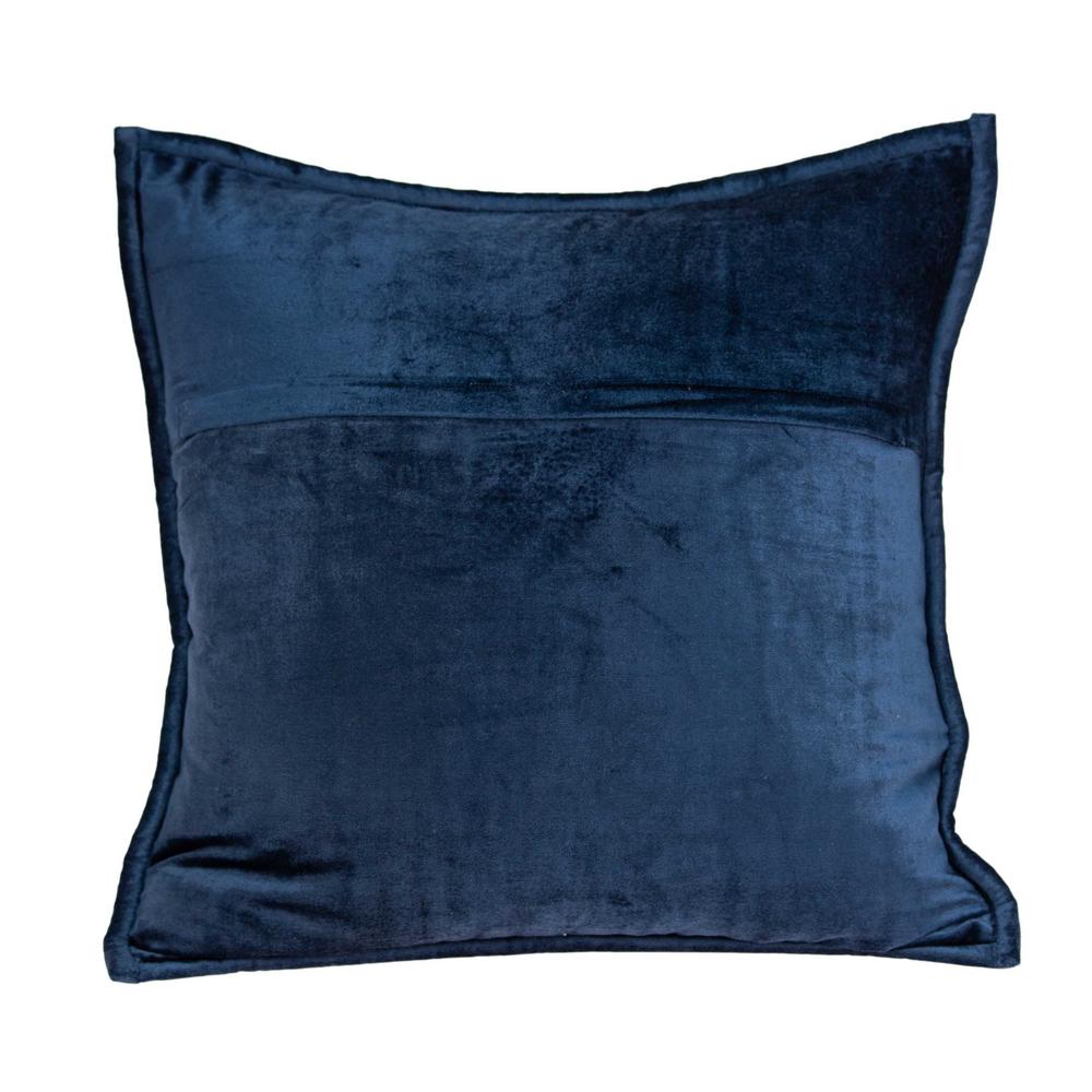 Homeroots Jordan 20 In Navy Blue Solid Color Throw Pillow Cover Homeroots Jordan 20 In Navy Blue Solid