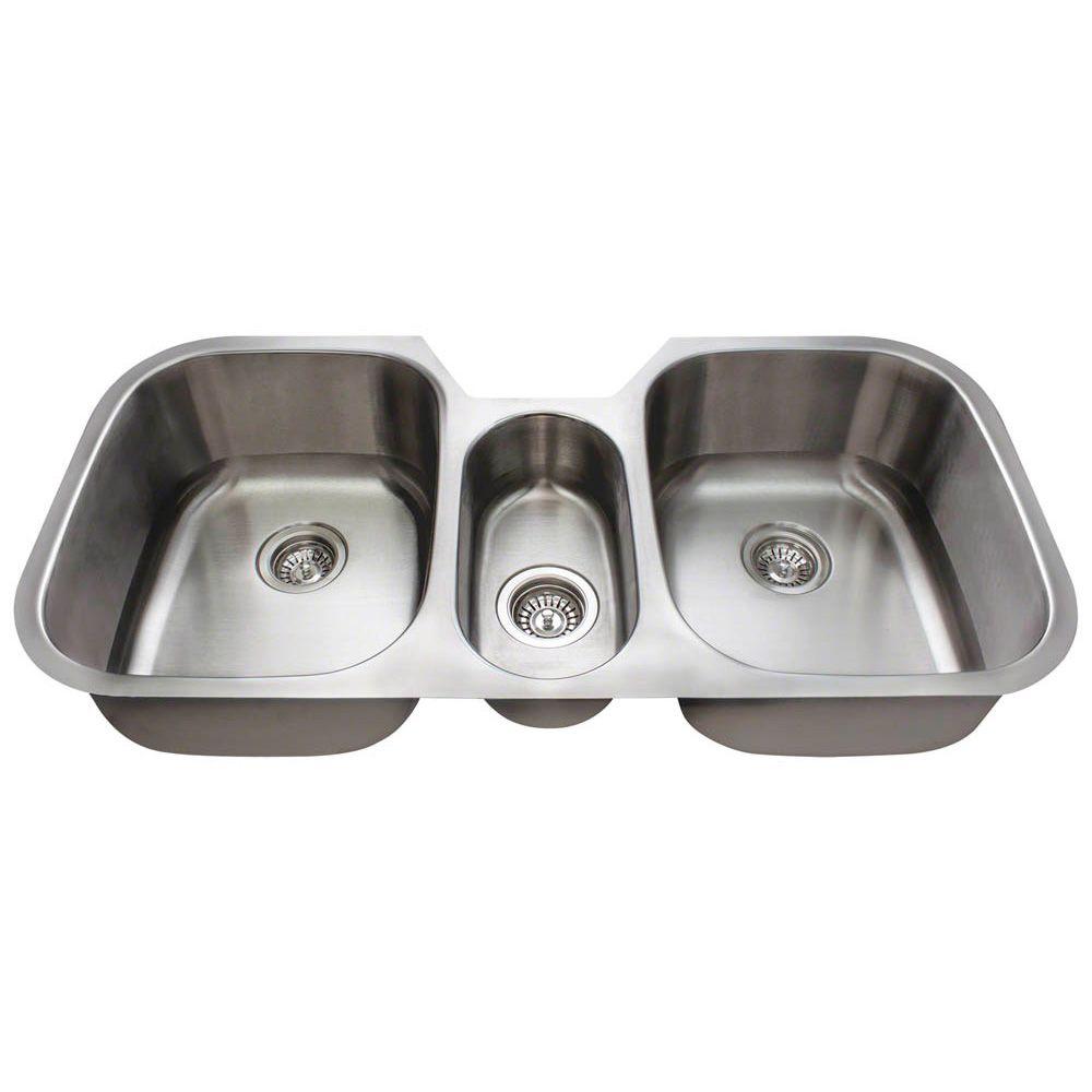 Stainless Steel Sink Only Triple Undermount Kitchen Sinks Undermount Stainless Steel 43 In Triple Bowl Kitchen Sink