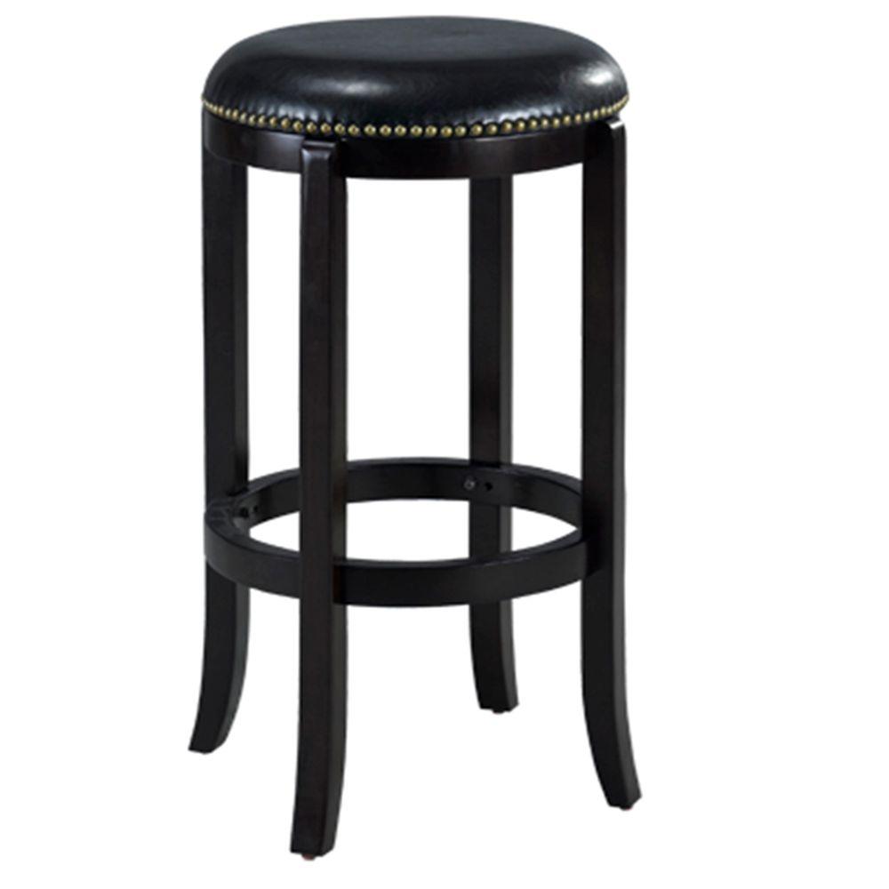 Boraam Stools 24 in. Black Cordova Swivel Stool 33624