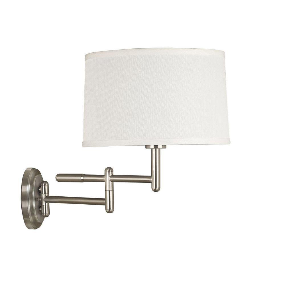 Kenroy Home Theta Brushed Steel Wall Swing Arm Lamp 20942bs The Kenroy Home Theta Brushed Steel Wall Swing Arm Lamp