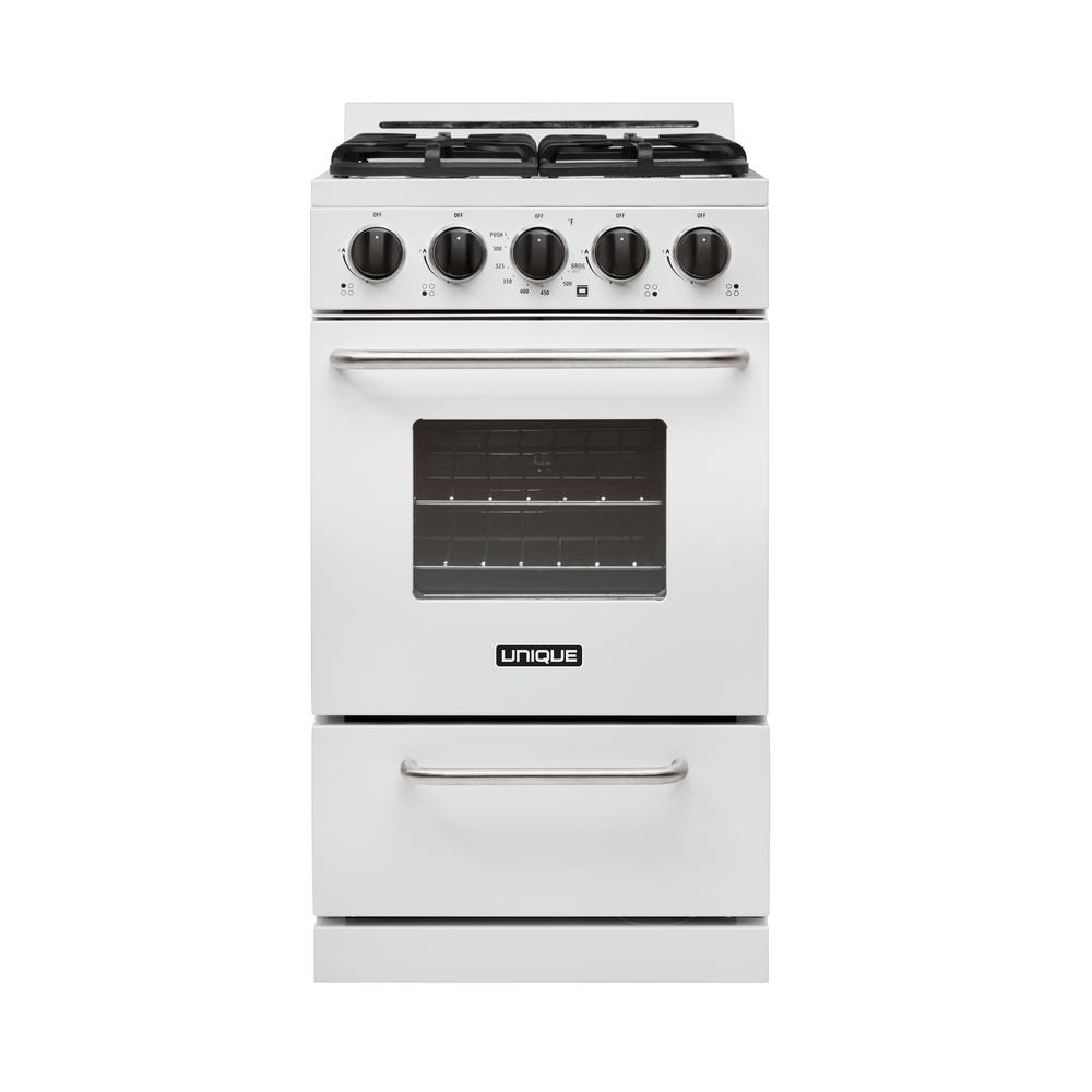 Unique 24 In 31 Cu Ft Propane Off Grid Range With Battery Ignition Sealed Burners In White Ugp 24g Of1 W The Home Depot