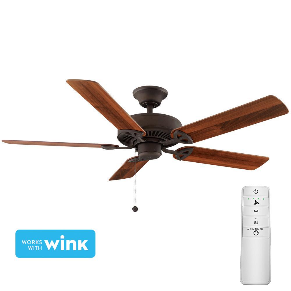 Reversible Motor Flush Mount Walnut Ceiling Fans Without Farmington