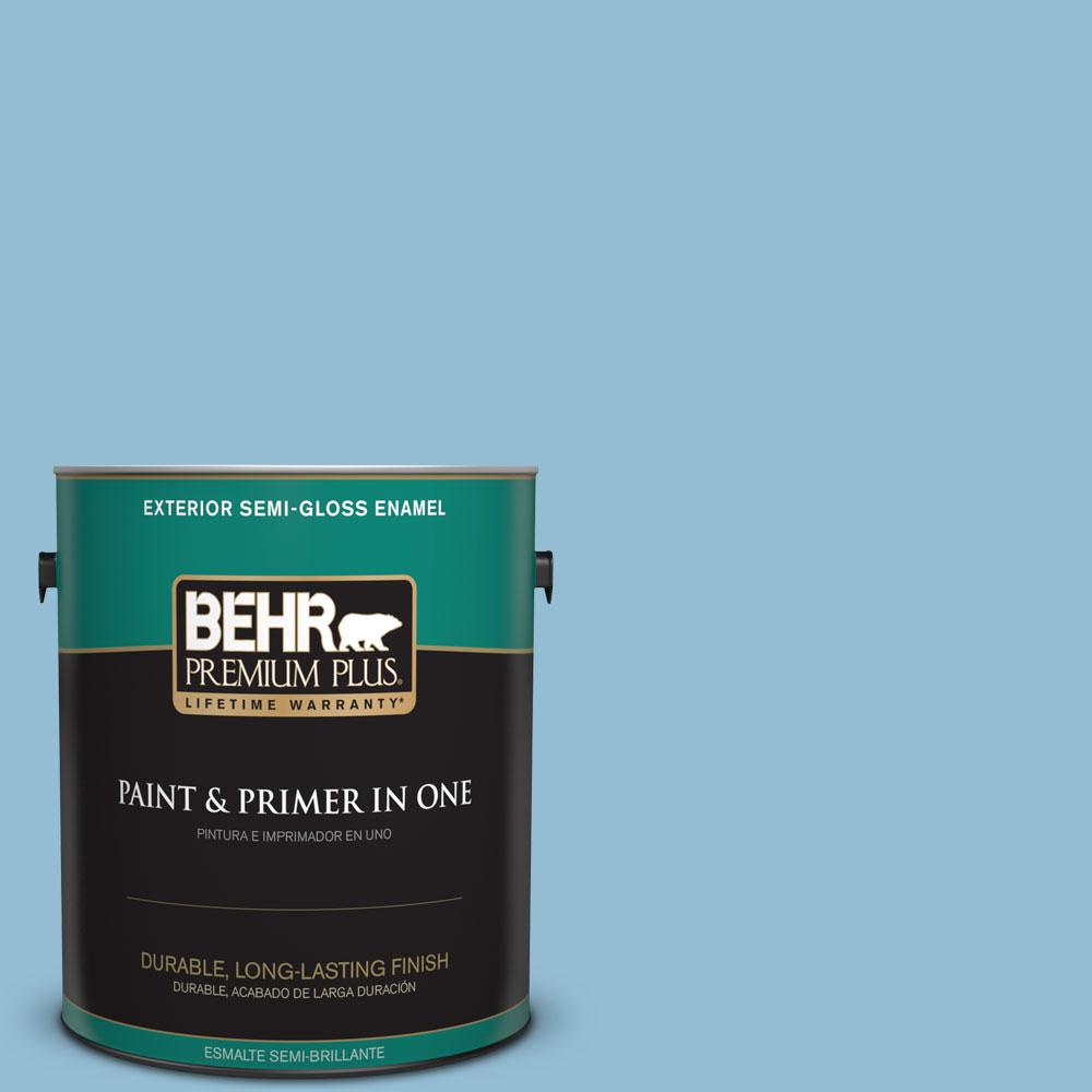 BEHR MARQUEE 1 gal. M5003 Blue Chalk color SemiGloss Enamel Interior