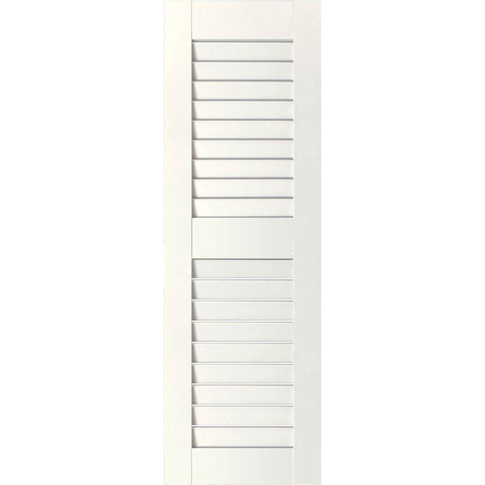 Ekena Millwork 12 in. x 54 in. Exterior Real Wood Pine Louvered