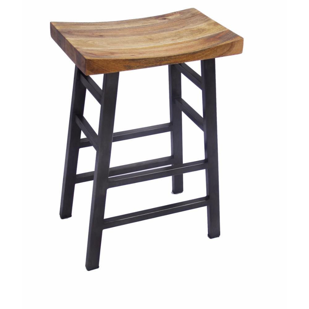 The Urban Port Vintage 30 In Brown Square Bar Stool Upt 636042216 Brown Square Bar Stool