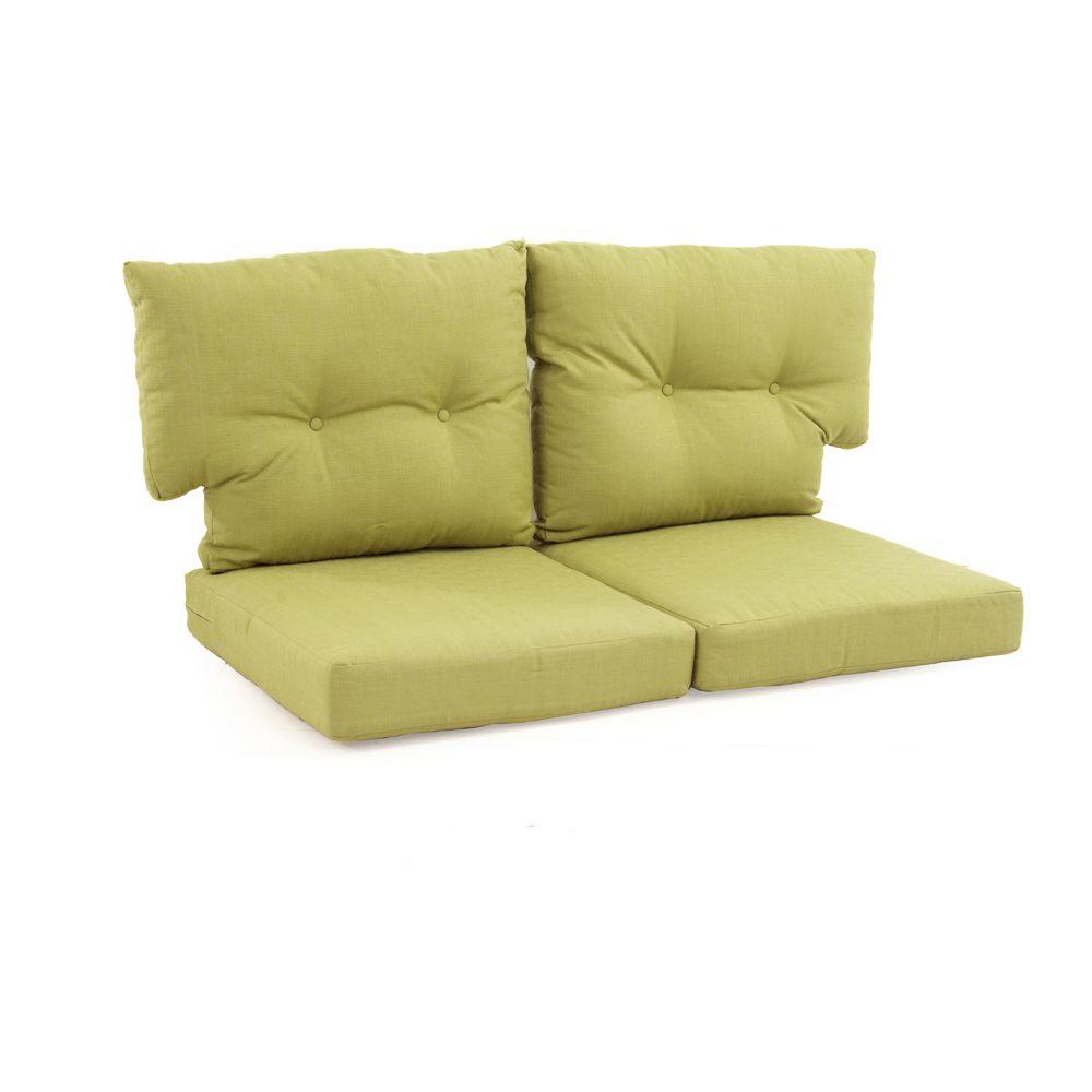 Green Bean Replacement Cushion For The Martha Stewart Living Charlottetown Outdoor Loveseat