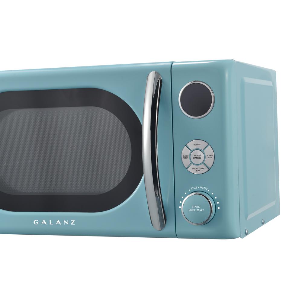 700-Watt Countertop Microwave Ft Bee Bop Blue Galanz GLCMKA07BER-07 0.7 Retro cu
