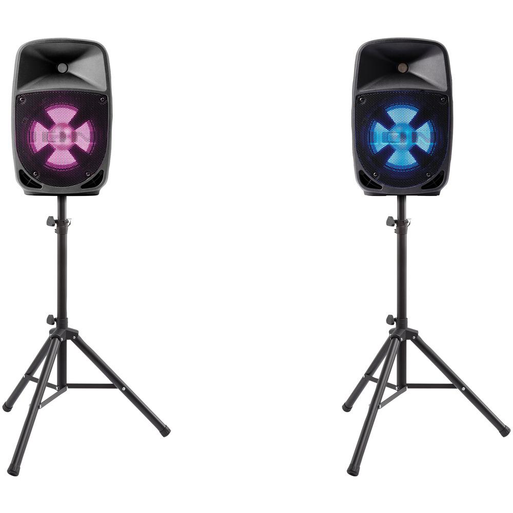 ion audio pro glow duo bluetooth pa speaker