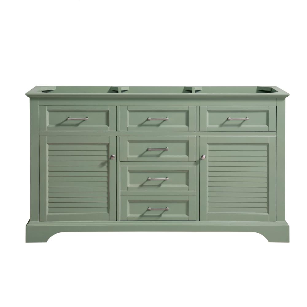 Avanity Colton 60 In W X 21 5 D 34 H Bath Vanity Cabinet Only Basil Green