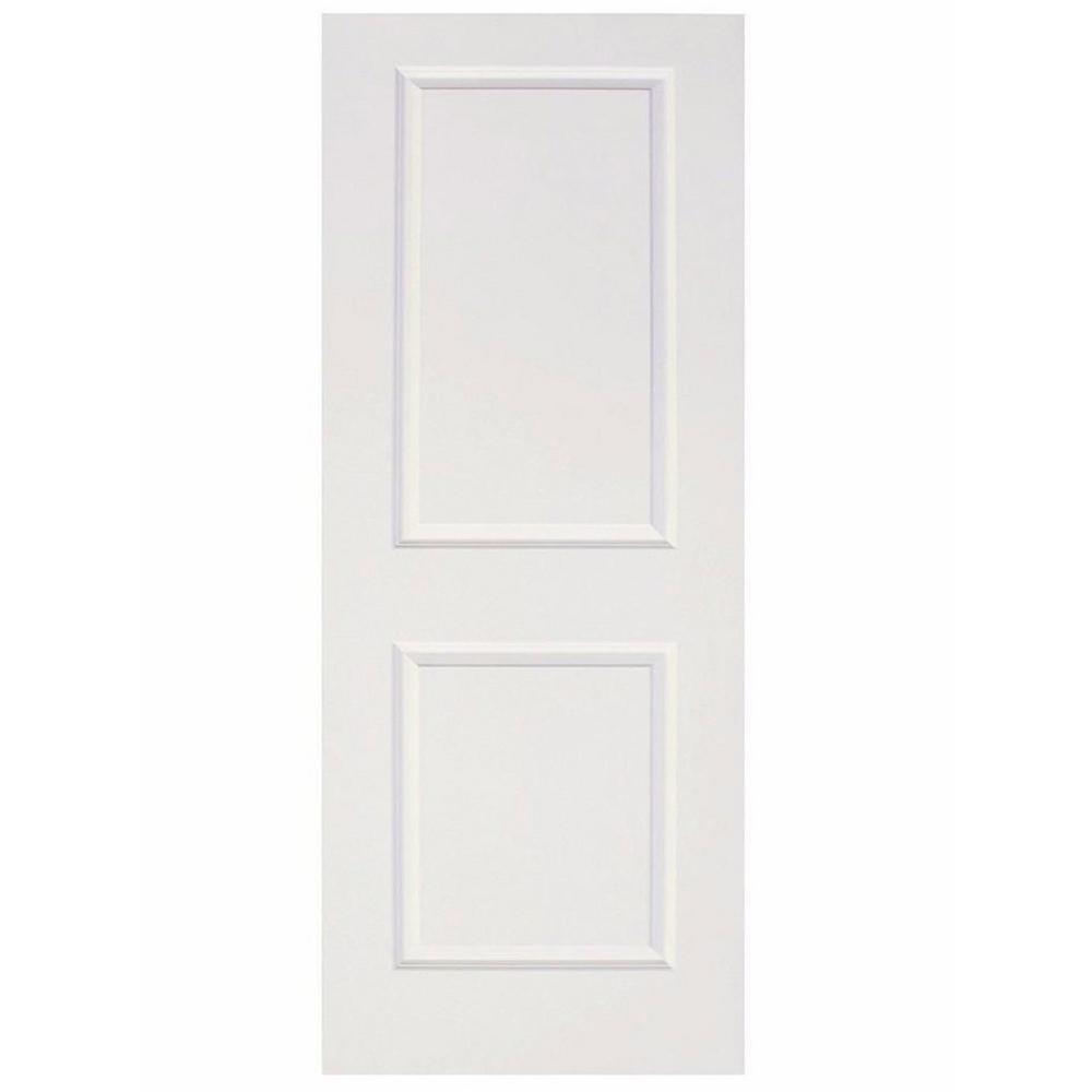 CALHOME 30 in. x 80 in. White Primed MDF Raised 2 Panel ...