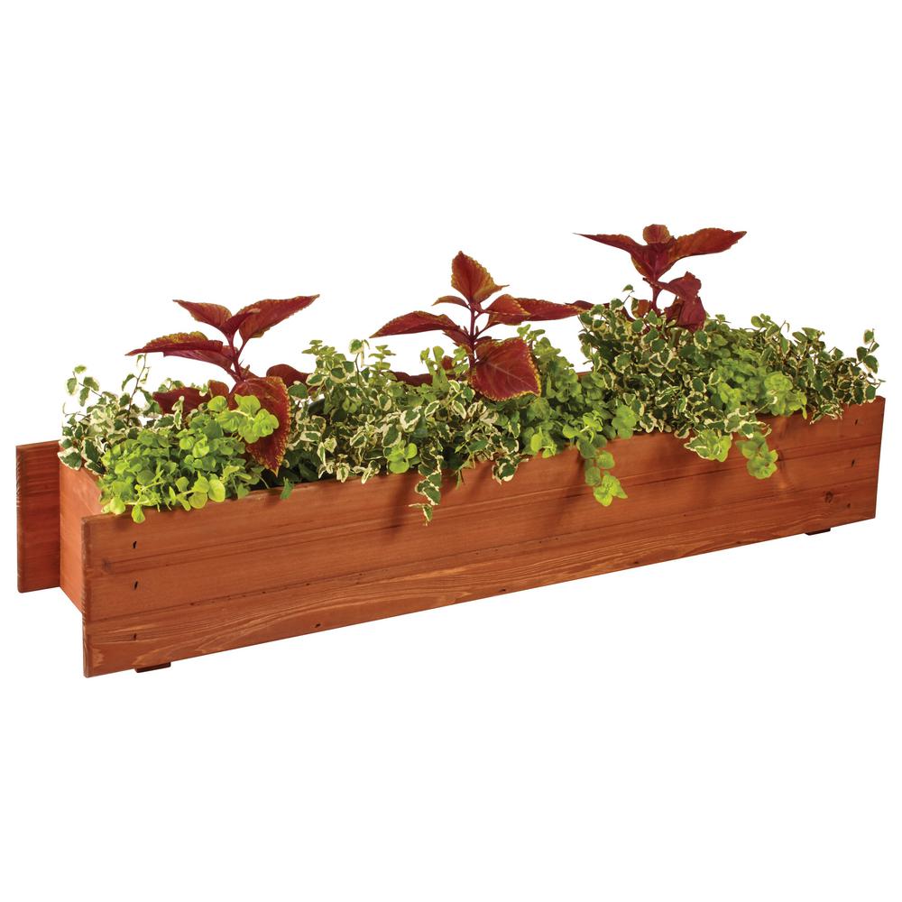 36 in. x 6 in. orange Wood Window Box (4pack)515464