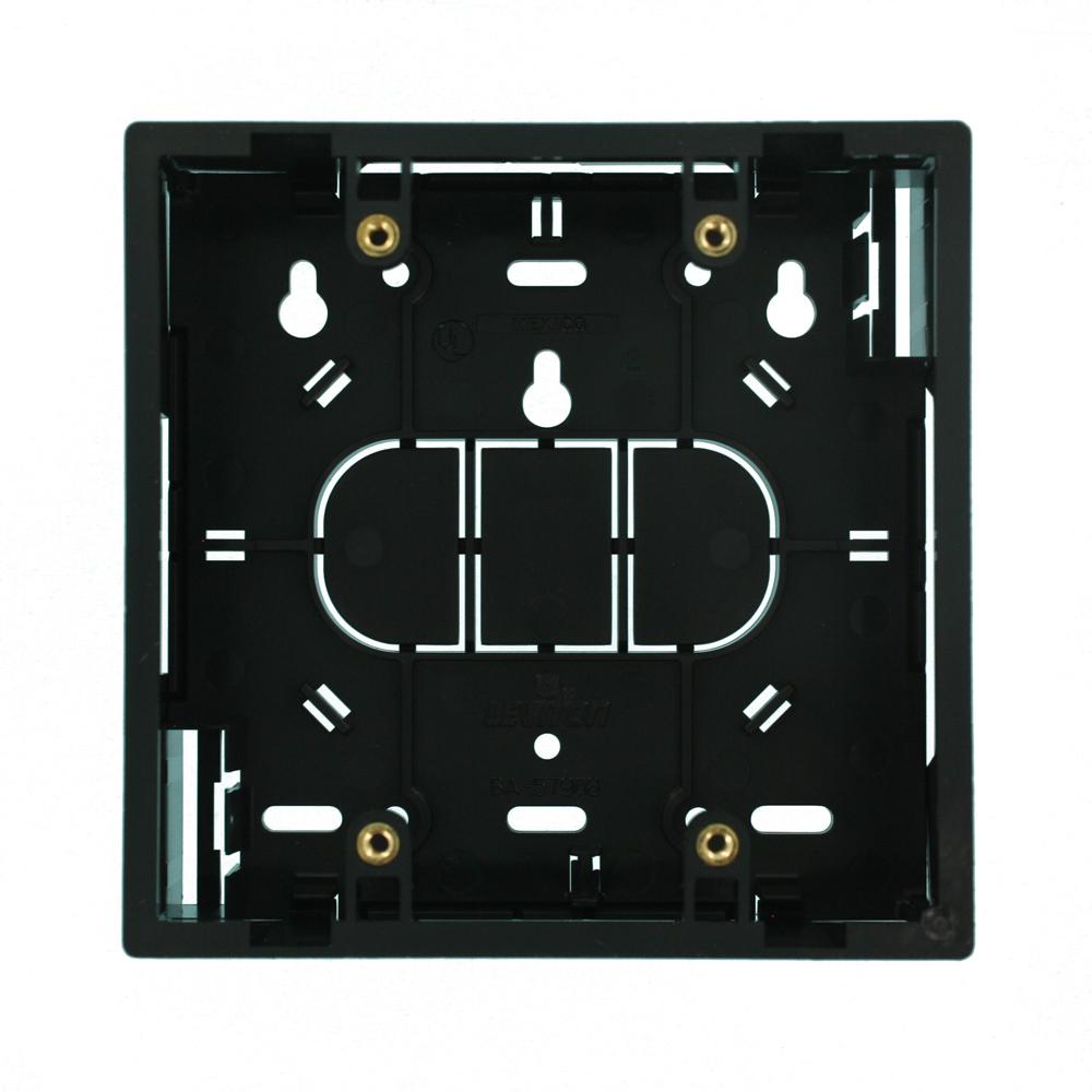 1.89 Leviton 42777-2EA Surface Mount Backbox Dual Gang Black