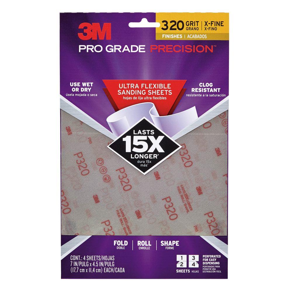 3M Pro Grade Precision 4.5 in. x 7 in. 320 Grit Extra Fine Ultra