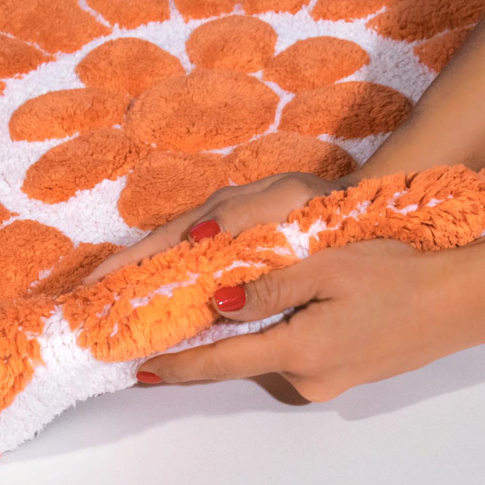 coral bath rug set