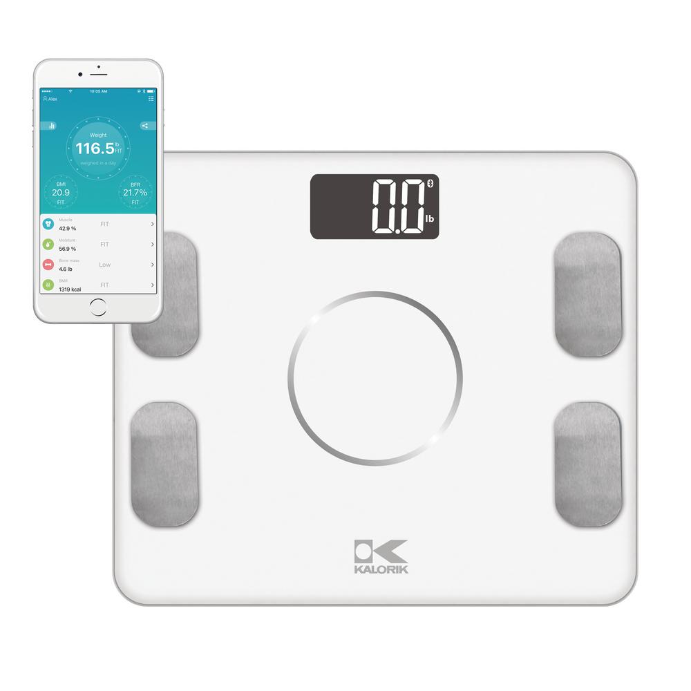 Kalorik Bluetooth Electronic Body Fat Scale In White Ebs 42573 W Kalorik Bluetooth Electronic Body Fat