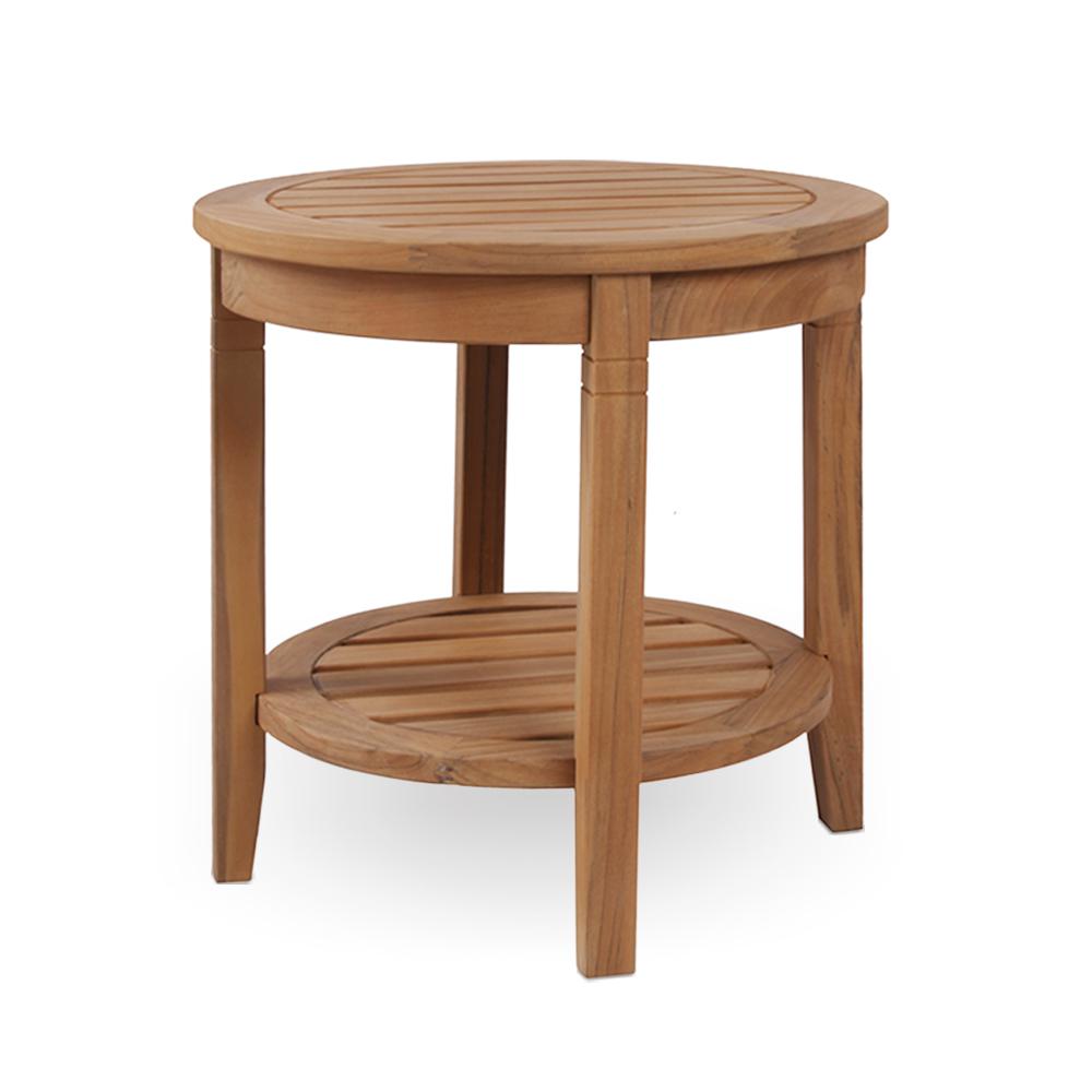 Round Unfinished Wood Outdoor Side Tables Patio Tables The