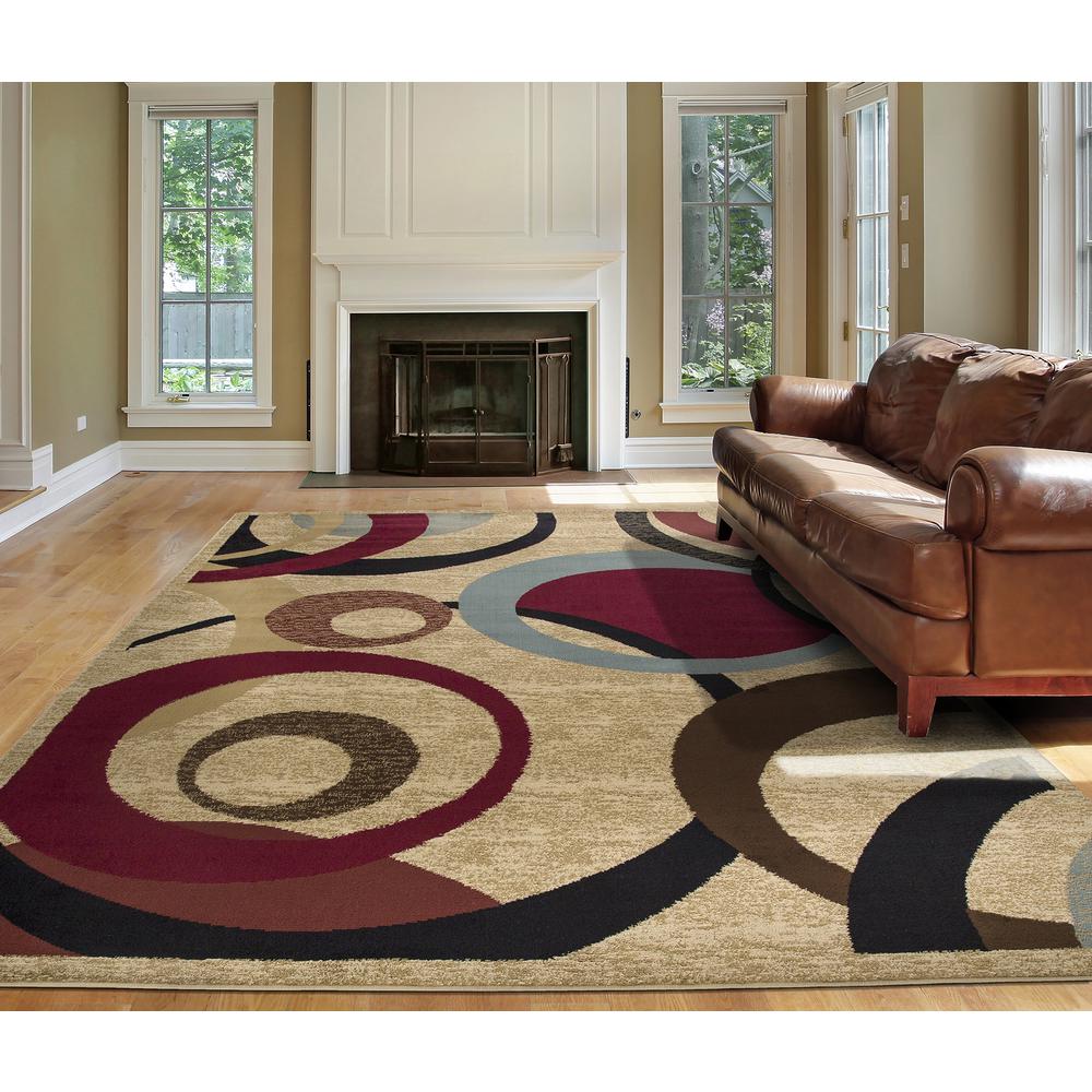 Ottomanson Contemporary Abstract Beige 8 Ft X 10 Ft Area Rug Ryl1182 8x10 The Home Depot