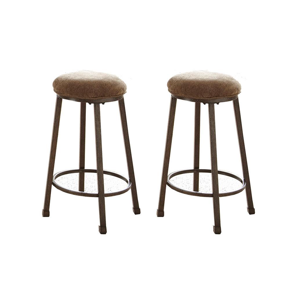 Steve Silver Omaha 26 In Counter Brown Height Stool 2 Pack Steve Silver Omaha 26 In Counter Brown Height Stool 2 Pack