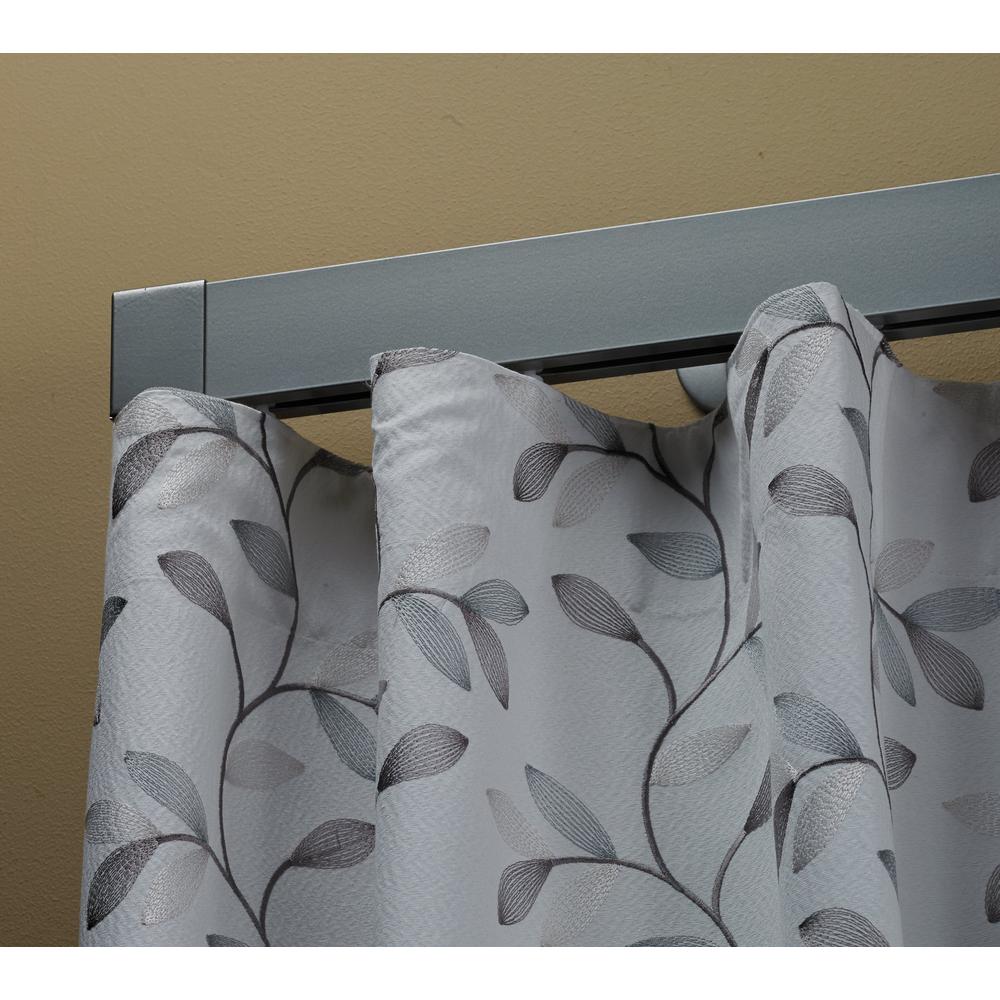 Art Decor Kontur Alu 84 In Single Traverse Curtain Rod Set In