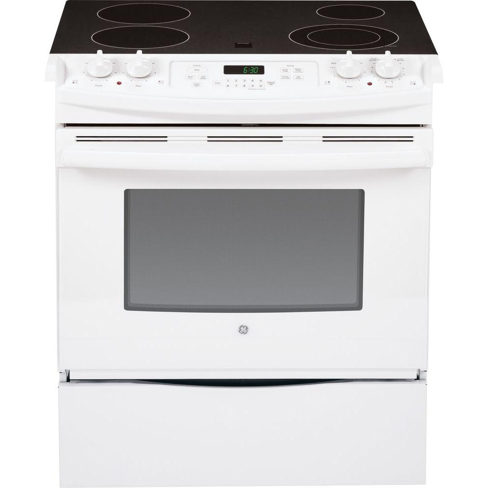 White Ge Single Oven Electric Ranges Js630dfww 64 1000 