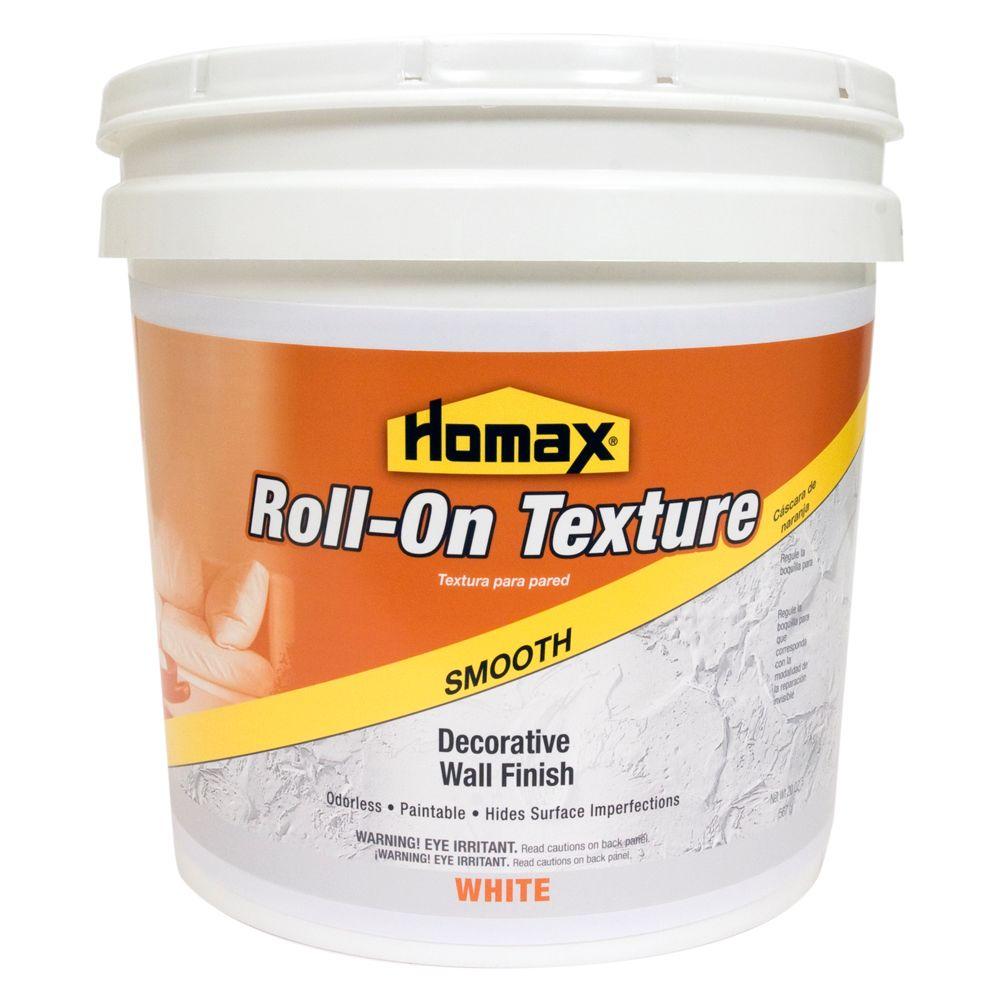 Homax 2 Gal White Smooth Roll On Texture Decorative Wall Finish