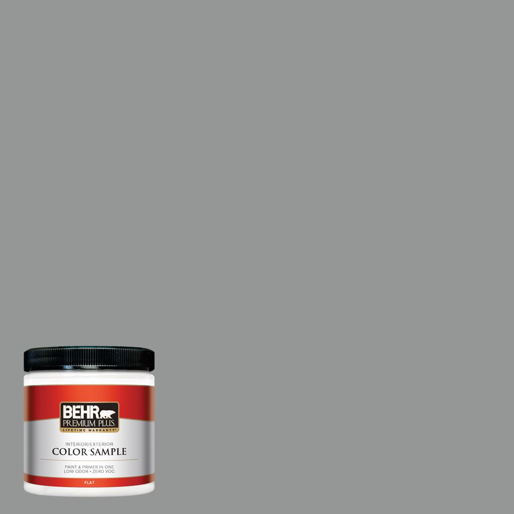 Behr Premium Plus 8 Oz Ppu24 19 Shark Fin Flat Interior Exterior Ppu24 19 Shark Fin Flat Interior Exterior Paint And Primer In One Sample