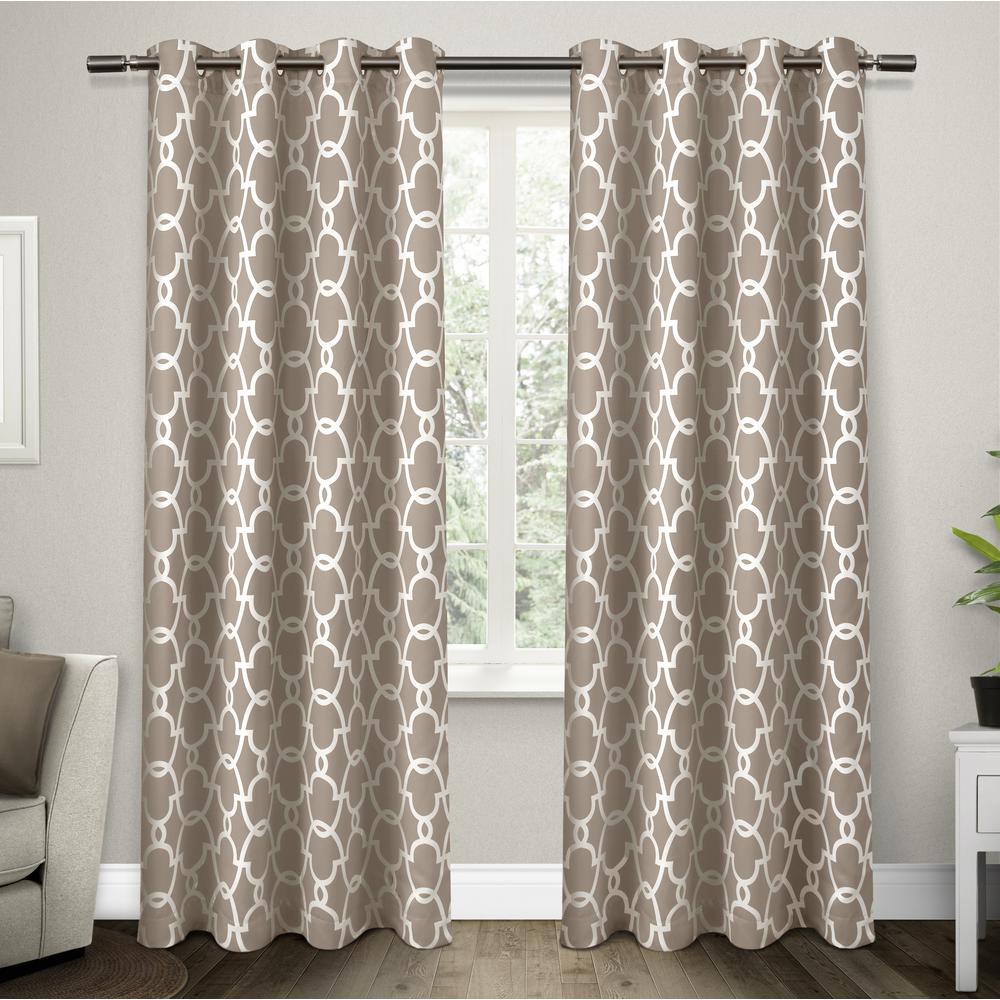taupe curtain panels