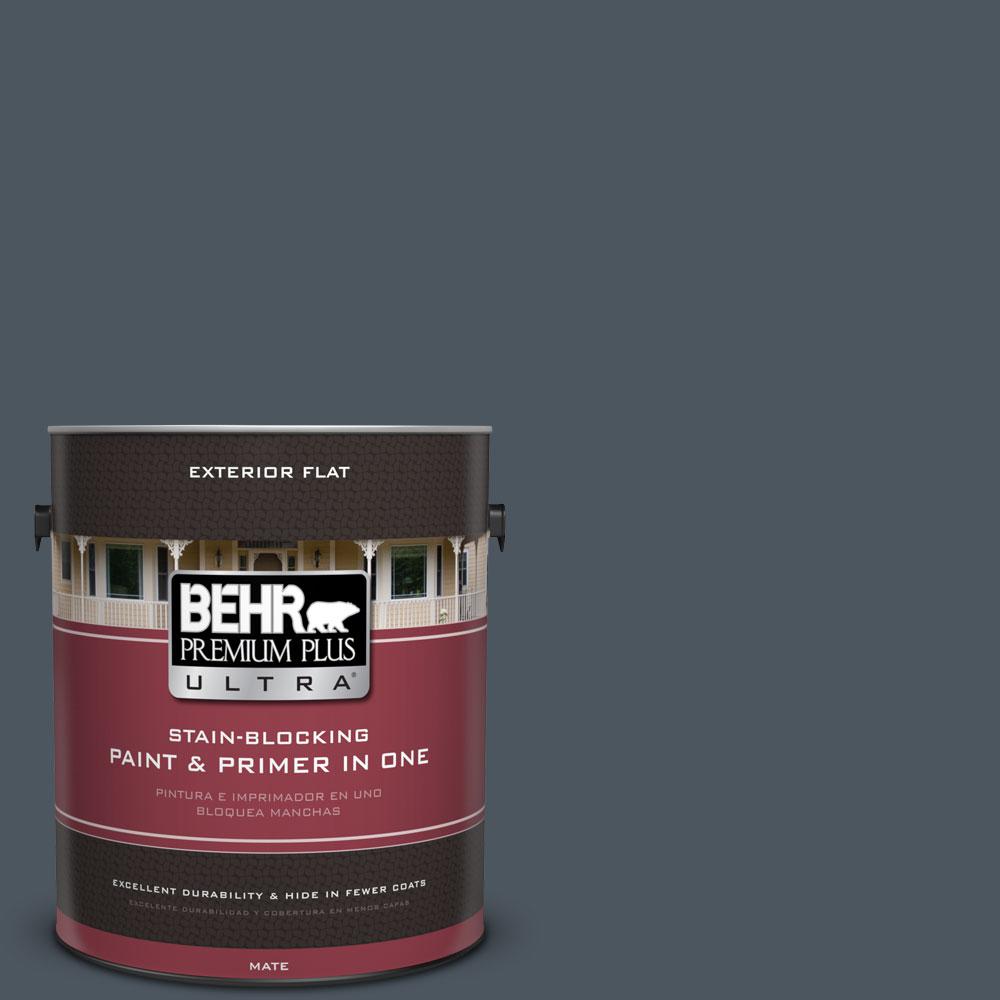 BEHR Premium Plus Ultra 1gal. N4807 Midnight Blue Flat Exterior