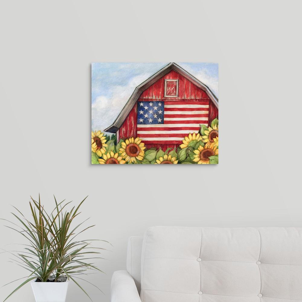 GreatBigCanvas "Amish Country Barn" by Barbara Chenault Canvas Wall Art