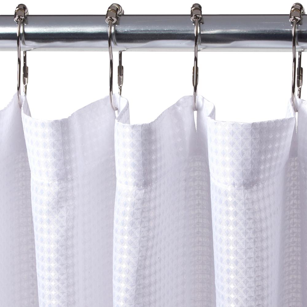 Bath Home Modern Extra Long 96 Inch Fabric Shower Curtain Liner In