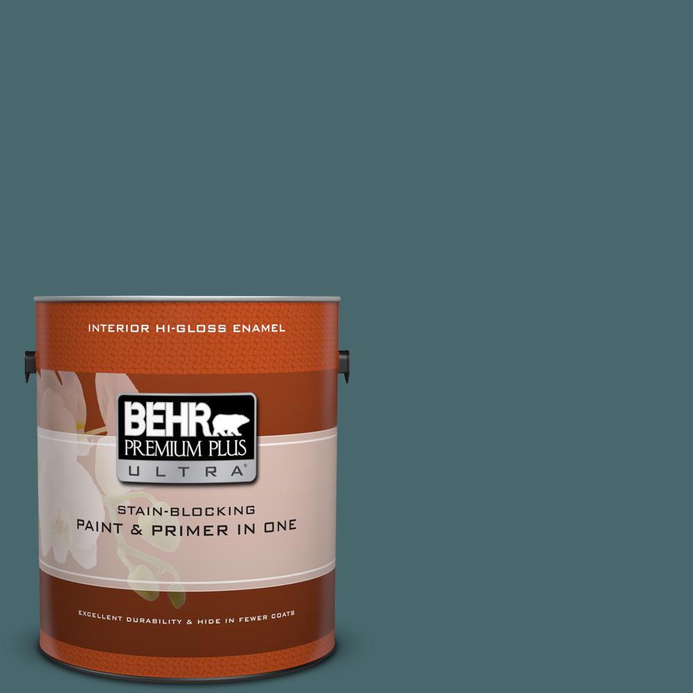 BEHR Premium Plus Ultra 1 gal. 600C2 Silent Ripple HiGloss Enamel