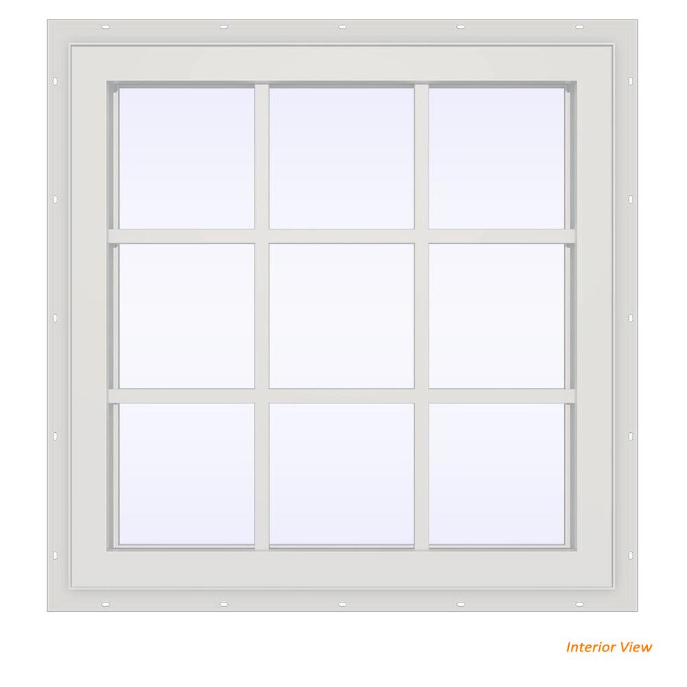 JELD-WEN 35.5 in. x 23.5 in. V-4500 Series White Vinyl Fixed Picture ...