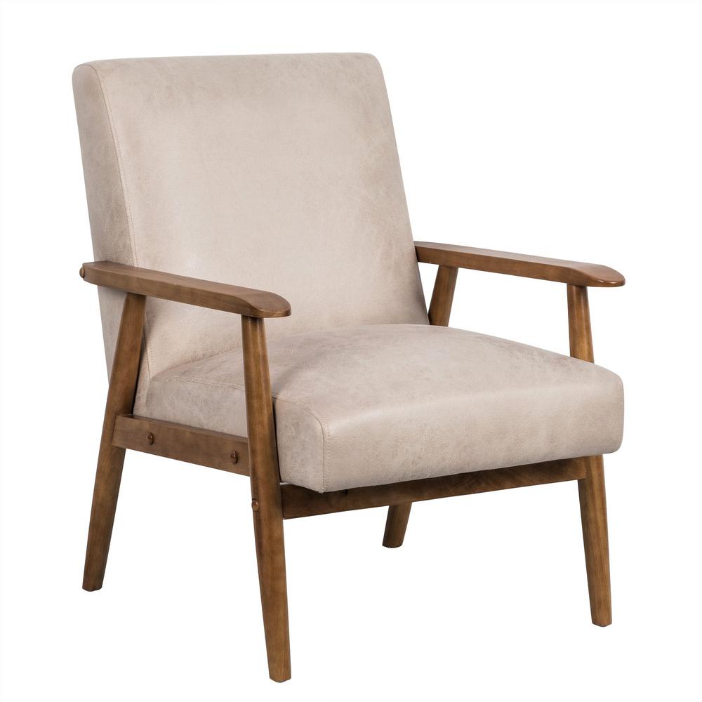 Safavieh Bandelier Off White Natural Leather Accent Chair Ach1000a The Home Depot