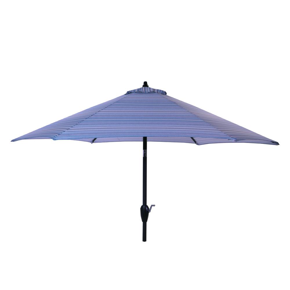 Hampton Bay 9 Ft Aluminum Market Tilt Patio Umbrella In