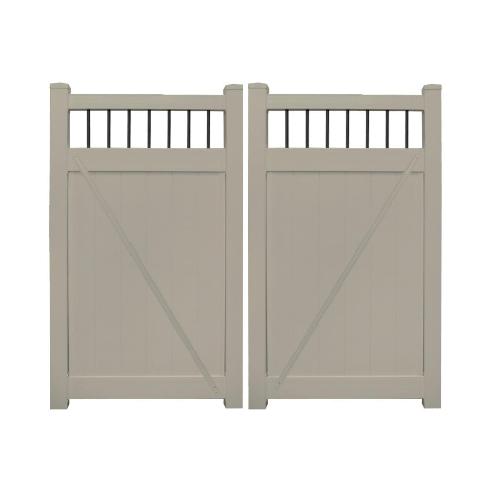 privacy fence gate white khaki vinyl privacy fence double gate weatherables bradford 74 ft tan privacy fence gate white khaki vinyl privacy fence double gate weatherables bradford 74 ft tan