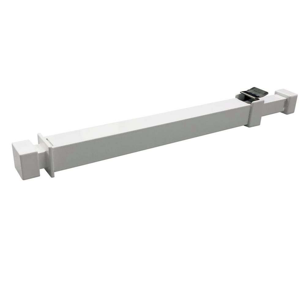 IDEAL Security 10 in. to 16 in. White Adjustable Window Security Bar