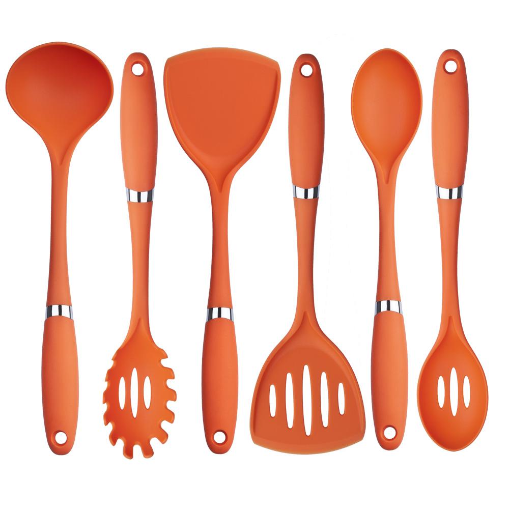 CULINARY EDGE 6Piece Nylon Utensil Set in Orange40206Orange The Home Depot